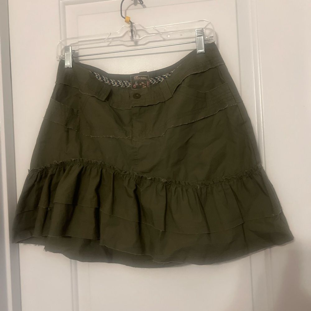 Vintage Y2K Army Green  Skirt | 7